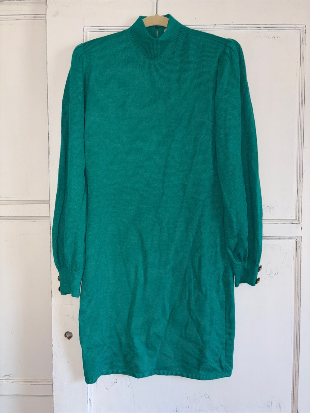 St. John Marie Gray Turtleneck Long Sleeve Knit Dress 8